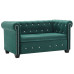 Canapea Chesterfield 2 Locuri, Catifea, 146X75X72 Cm, Verde