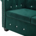 Canapea Chesterfield 2 Locuri, Catifea, 146X75X72 Cm, Verde