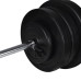 Bancă De Greutăți Cu Raft, Set De Gantere Și Haltere, 60,5Kg