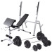 Bancă Fitness Cu Rastel Greutăți, Set Haltere/Gantere, 120 Kg