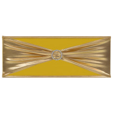 Fundă De Scaun Elastică, 25 Buc., Cataramă Cu Diamante, Auriu