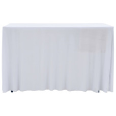 Huse De Masă Elastice, 2 Buc., Alb, 183 X 76 X 74 Cm