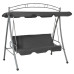 Balansoar Extensibil Cu Copertină Antracit 198X120X205 Cm Oțel