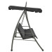 Balansoar Extensibil Cu Copertină Antracit 198X120X205 Cm Oțel