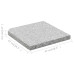 Placă De Greutate Umbrelă, Gri, 25 Kg, Granit, Pătrat