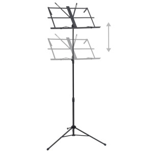 Stativ Pentru Partituri Muzicale, Negru, Oțel