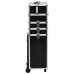 Troler De Cosmetice, Model Cu Crocodil, Negru, Aluminiu