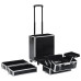 Troler De Cosmetice, Model Cu Crocodil, Negru, Aluminiu