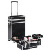Troler De Cosmetice, Model Cu Crocodil, Negru, Aluminiu