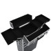 Troler De Cosmetice, Model Cu Crocodil, Negru, Aluminiu