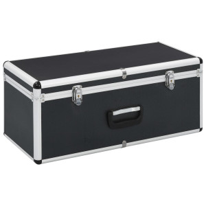 Cutii De Depozitare, 2 Buc., Negru, Aluminiu