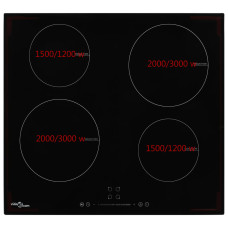 Plită Cu Inducție Cu 4 Arzătoare, Control Tactil, Sticlă 7000 W