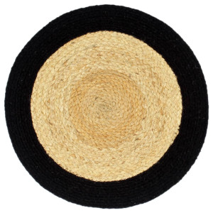 Naproane, 4 Buc., Natural Și Negru, 38 Cm, Iută Și Bumbac