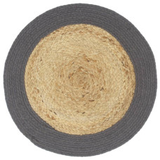Naproane, 4 Buc., Natural Și Antracit, 38 Cm, Iută Și Bumbac