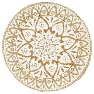 Naproane, 4 Buc., Alb, 38 Cm, Iută, Rotund
