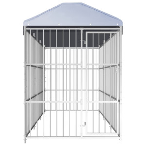 Padoc Pentru Câini De Exterior, Cu Acoperiș, 450X150X200 Cm