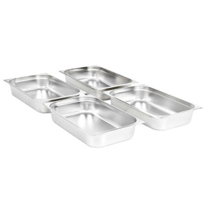 Recipiente Gastronorm 4 Buc. Gn 1/1 100 Mm Oțel Inoxidabil