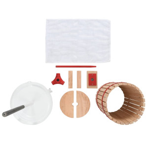 Presă Pentru Fructe Și Vin, Cu Sac Textil, 24 L, Lemn De Stejar