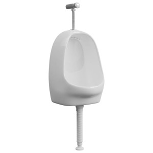 Pisoar De Perete Cu Supapă Pentru Spălare, Alb, Ceramică