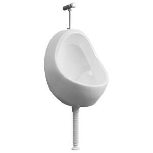 Pisoar De Perete Cu Supapă Pentru Spălare, Alb, Ceramică