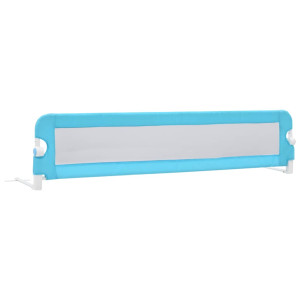 Balustradă De Protecție Pat Copii Albastru 180X42 Cm Poliester