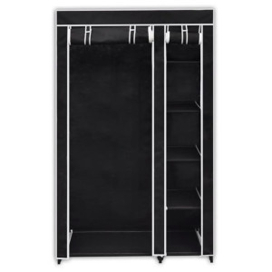 Dulap De Haine Pliabil, Negru, 110 X 45 X 175 Cm