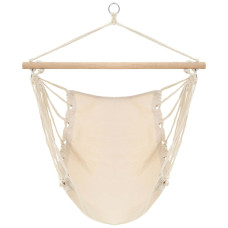 Scaun Leagăn/Hamac Mare, Alb Crem, Material Textil Scaun Leagăn/Hamac Mare, Alb Crem, Material Textil