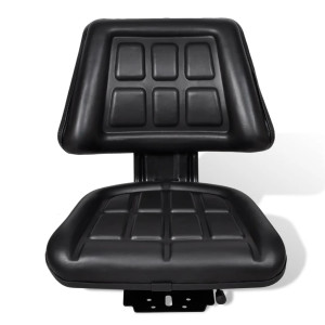 Scaun De Tractor Cu Spătar, Negru