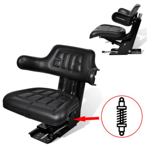 Scaun De Tractor Cu Suspensie, Negru