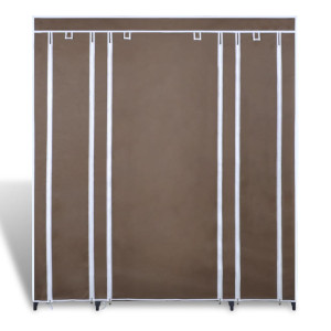 Dulap Material Textil Compartimente Și Tije 45X150X176 Cm Maro