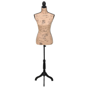 Bust Expunere Haine Damă, Maro/Negru, Manechin Croitorie, Iută