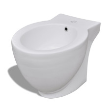 Bideu Rotund Pe Pardoseală, Ceramică Calitate Superioară, Alb
