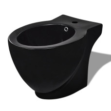 Bideu Rotund Pe Pardoseală, Negru, Ceramică Calitate Superioară