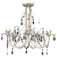 Lampă De Plafon Suspendată, Candelabru Cristal, Elegant, 5 Becuri