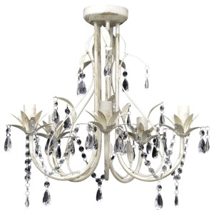 Lampă De Plafon Suspendată, Candelabru Cristal, Elegant, 5 Becuri