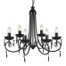 Lampă De Tavan Candelabru Elegant Negru 6 Fasunguri Pentru Becuri