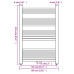 Radiator Port-Prosop Încălzire Centrală Baie, Drept, 600X1160Mm