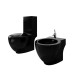 Set De Toaletă & Bideu, Negru, Ceramică