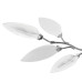 Lustră Cu Frunze Cristal Acrilic, Alb/Transparent, Pentru 3 Becuri E14