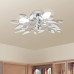 Lustră Cu Frunze Cristal Acrilic, Alb/Transparent, Pentru 3 Becuri E14