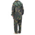 Costum De Ploaie, 2 Piese, Imprimeu Camuflaj, Cu Glugă, M