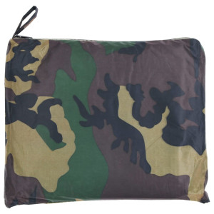 Costum De Ploaie, 2 Piese, Imprimeu Camuflaj, Cu Glugă, L