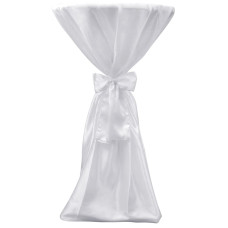 Husă De Masă Albă, 60 Cm, Cu Fundă, 2 Buc