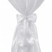 Husă De Masă Albă, 60 Cm, Cu Fundă, 2 Buc