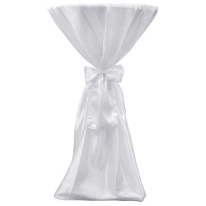 Husă De Masă Albă, 70 Cm, Cu Fundă, 2 Buc