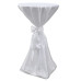 Husă De Masă Albă, 80 Cm, Cu Fundă, 2 Buc