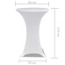 Husă De Masă Cu Picior Ø60 Cm, 2 Buc., Alb, Elastic