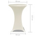 Husă De Masă Cu Picior Ø60 Cm, 2 Buc., Crem, Elastic