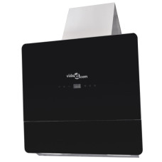 Hotă De Bucătărie, Negru, 600 Mm, Sticlă Securizată, Cu Afișaj