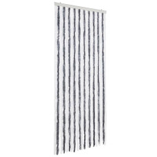 Perdea Pentru Insecte, Gri Și Alb, 90X220 Cm, Chenille